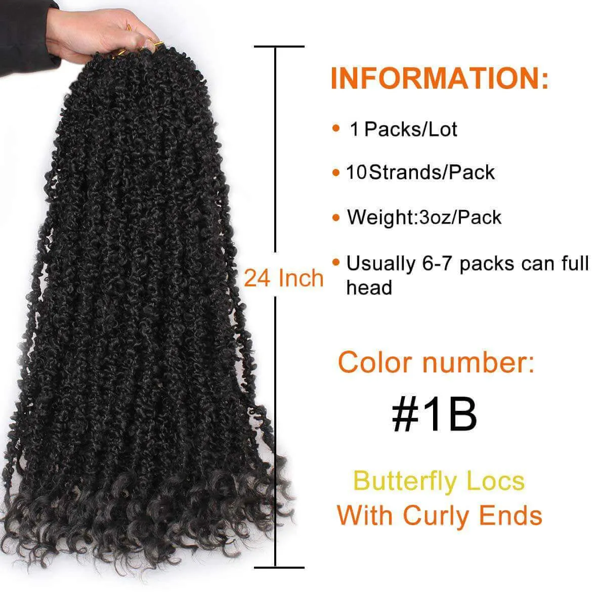 Xtrend 12''20''22“24''30”Butterfly Locs Crochet Hair Pre Looped Crochet Braids Synthetic Braiding Hair