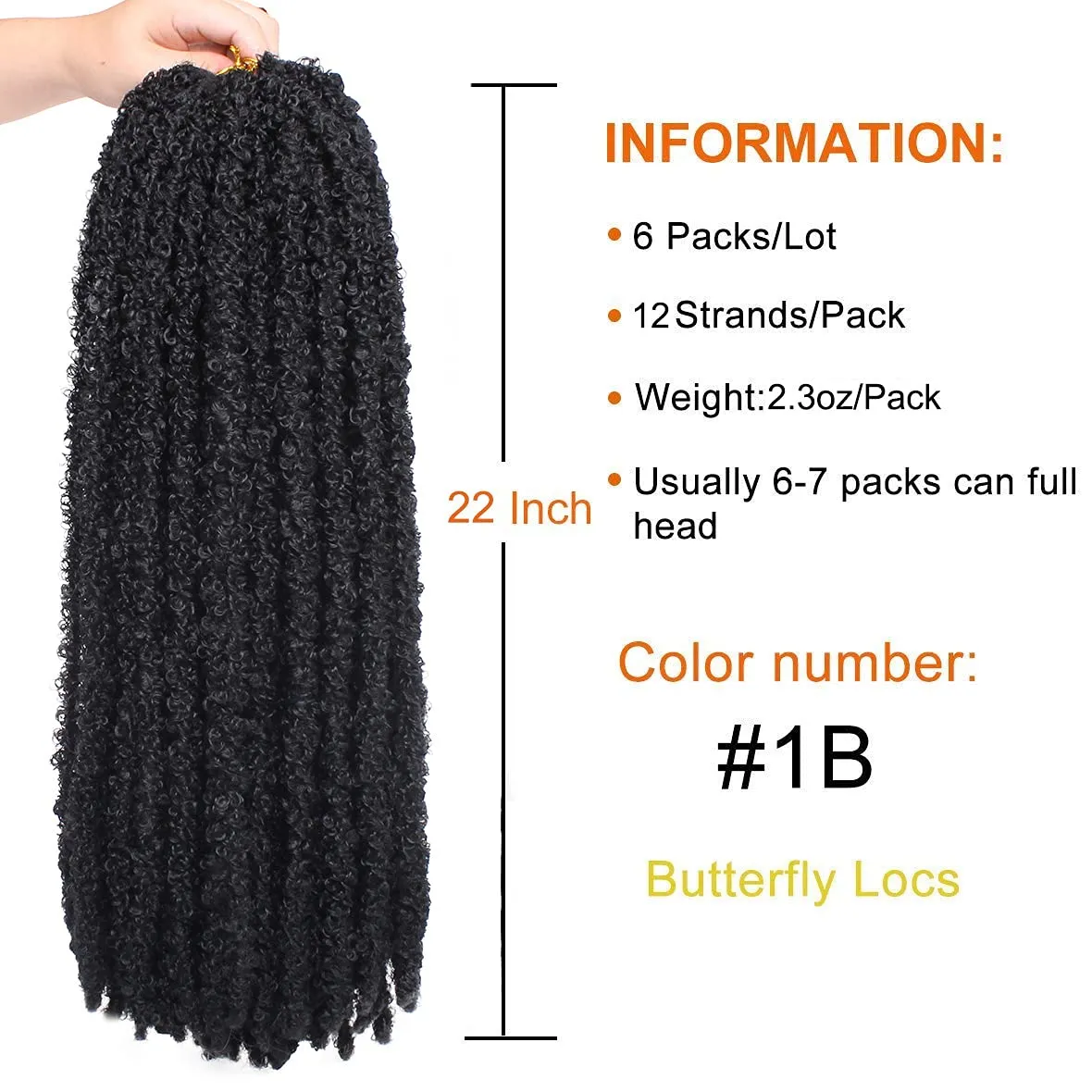 Xtrend 12''20''22“24''30”Butterfly Locs Crochet Hair Pre Looped Crochet Braids Synthetic Braiding Hair