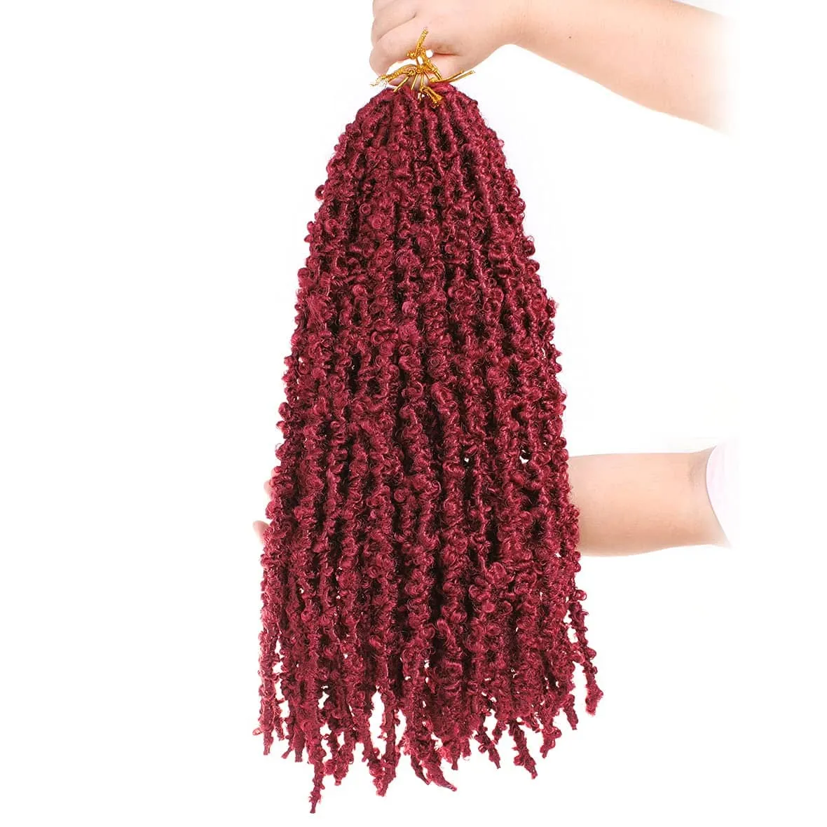 Xtrend 12''20''22“24''30”Butterfly Locs Crochet Hair Pre Looped Crochet Braids Synthetic Braiding Hair