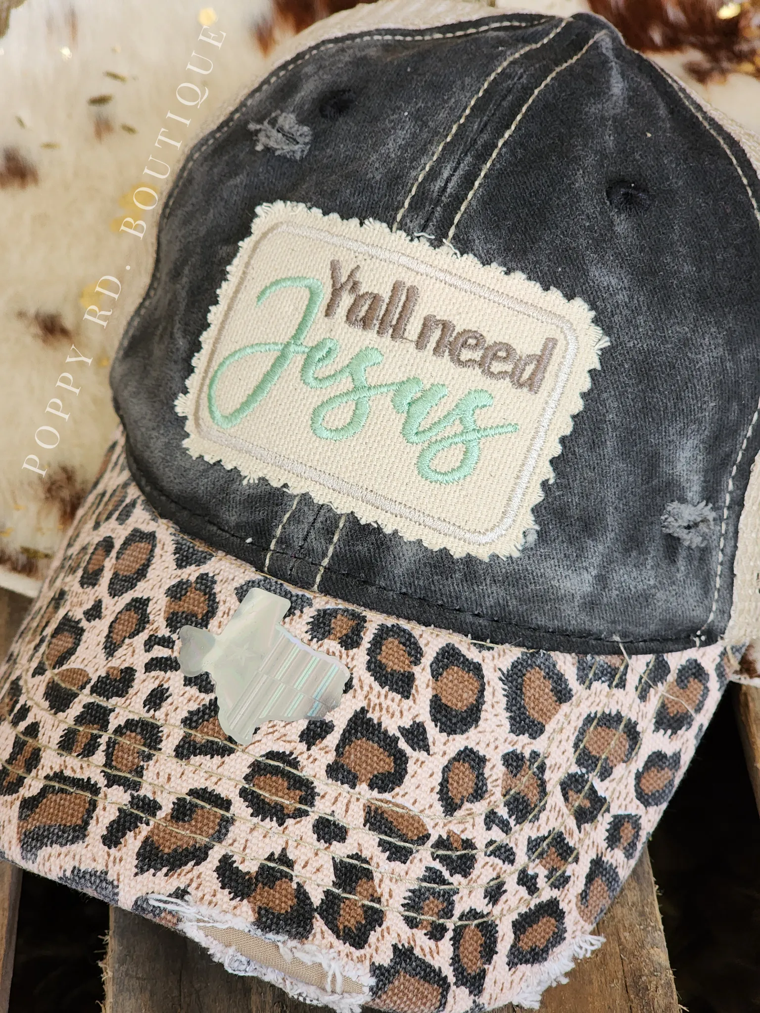 Y'all Need Jesus Distressed Mesh Baseball Cap *