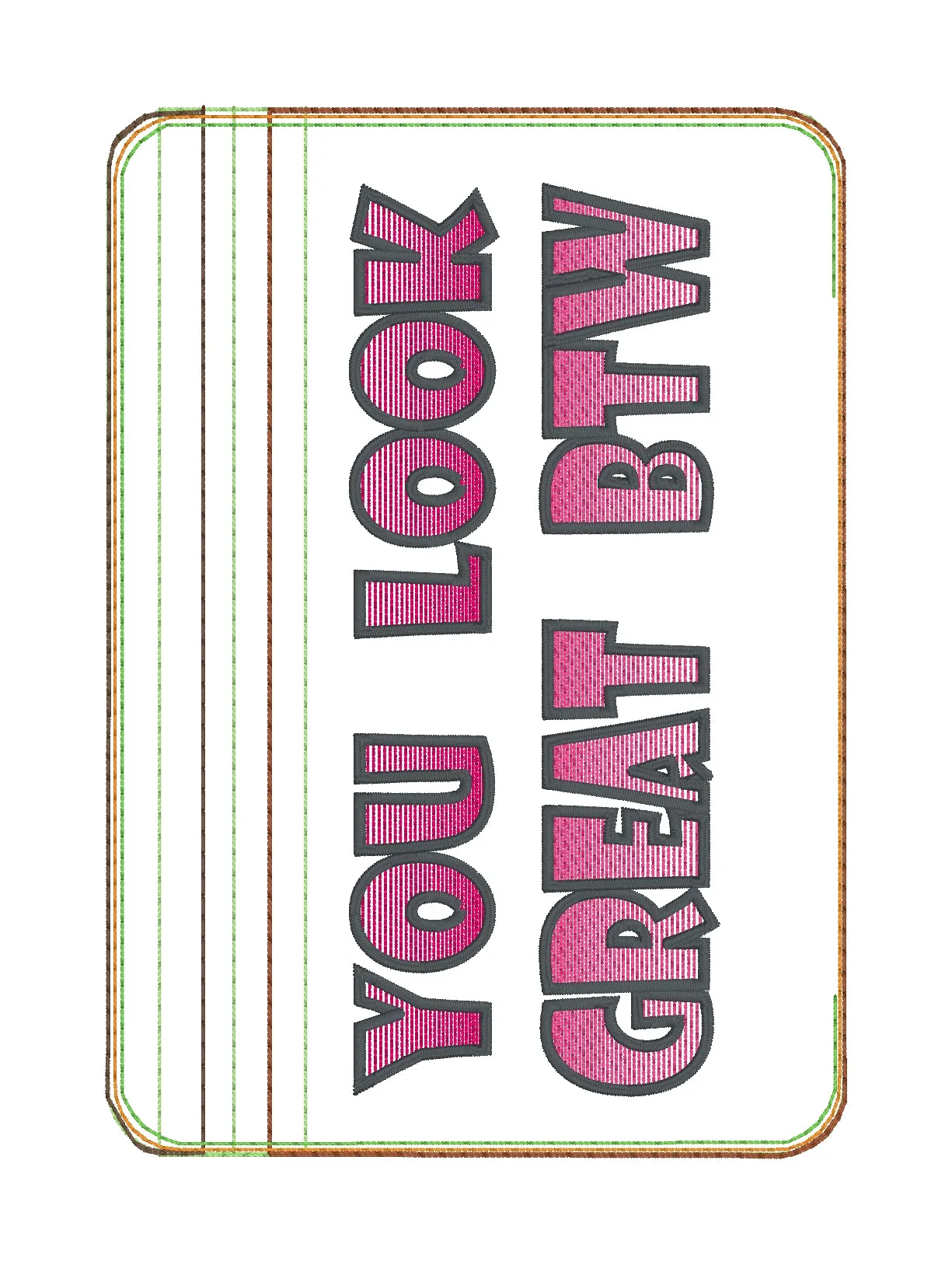 You look great btw sketchy fill ITH Bag (4 sizes available) machine embroidery design DIGITAL DOWNLOAD