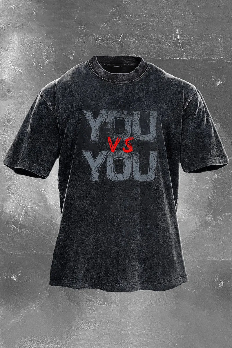 You Vs You Printed Men's Washed T-Shirt