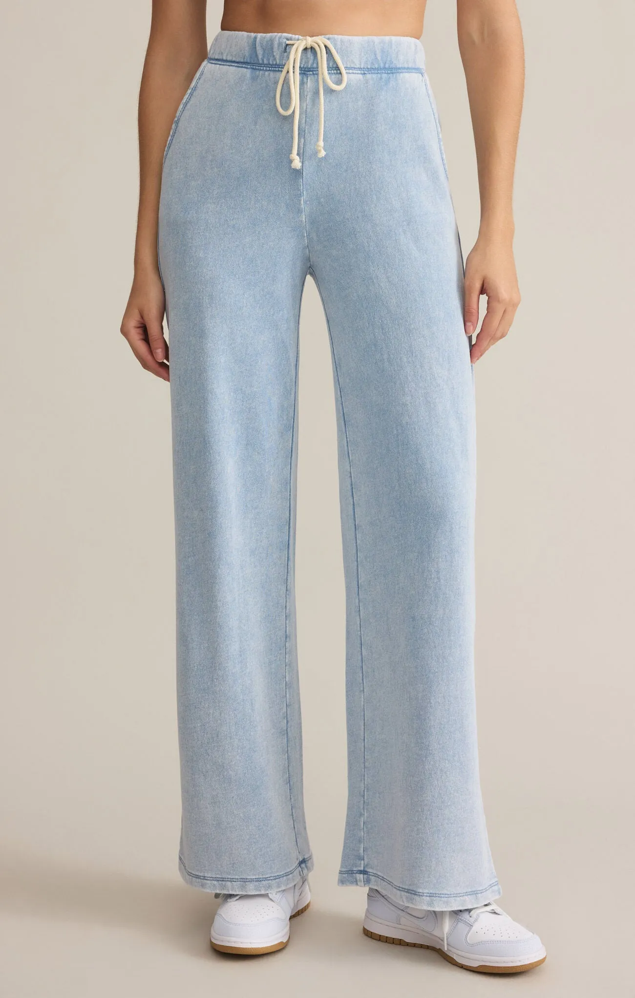 Z Supply Hunter Knit Denim Pant Washed Indigo