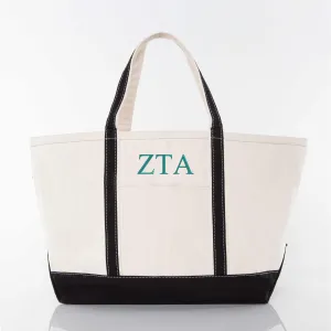 Zeta Tau Alpha Large Canvas Tote Bag