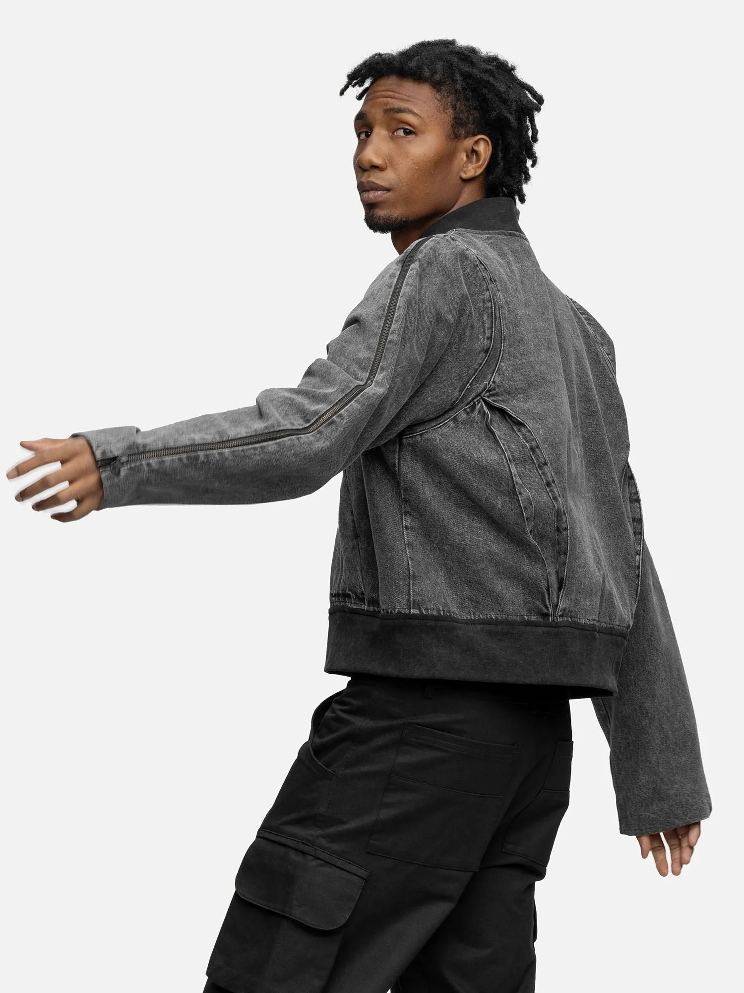 ZIPPER DENIM JACKET NOISE