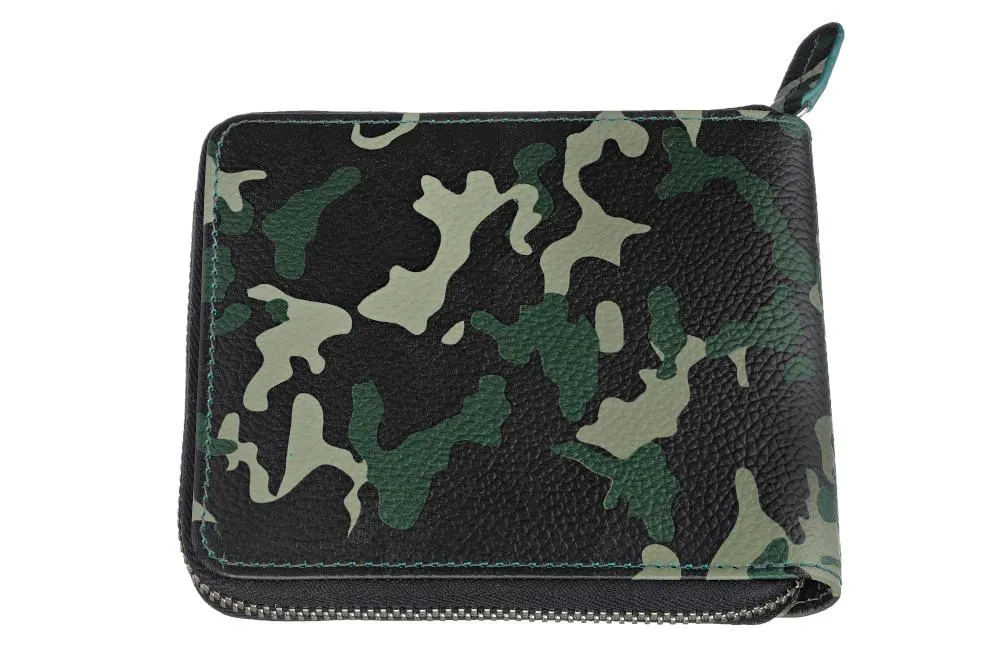 Zipper Wallet Camo Green