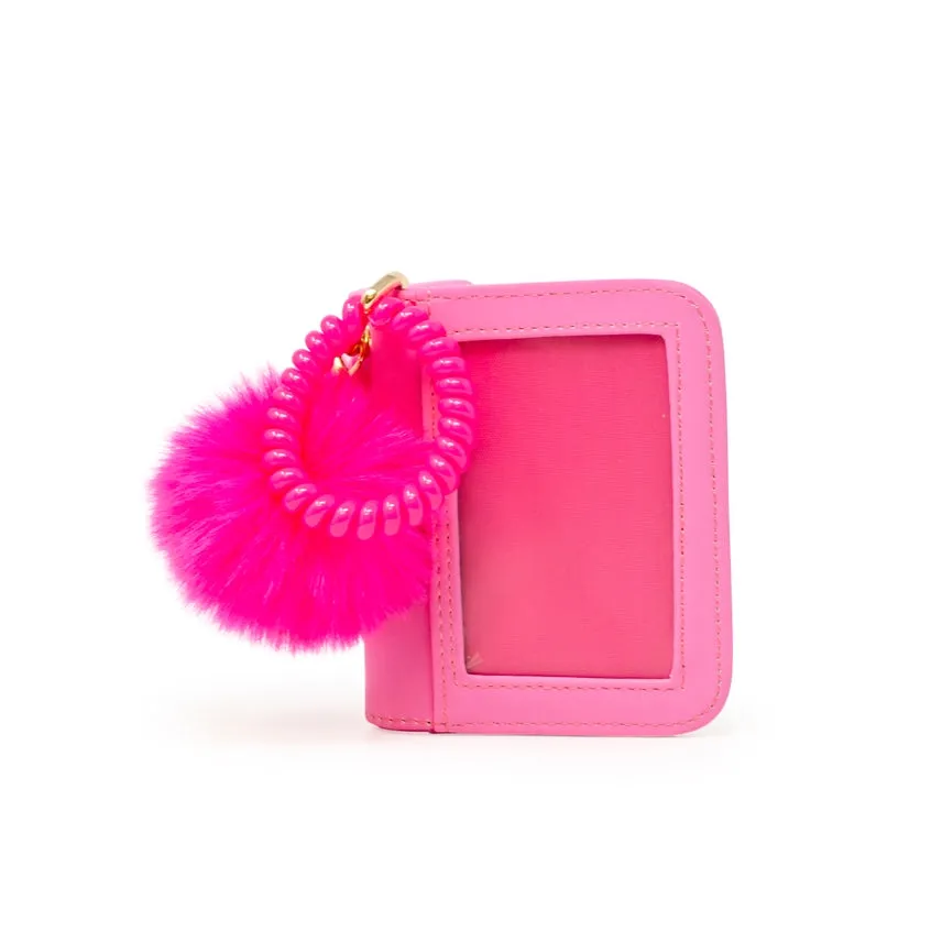 Zomi Gems Pom Pom Pop Id Wallet - Hot Pink